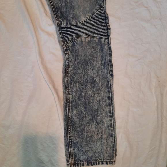 RS7 royal seven Distressed Acid Wash Mens Casual  Flex Jeans Size 36 X 32 - Picture 4 of 9
